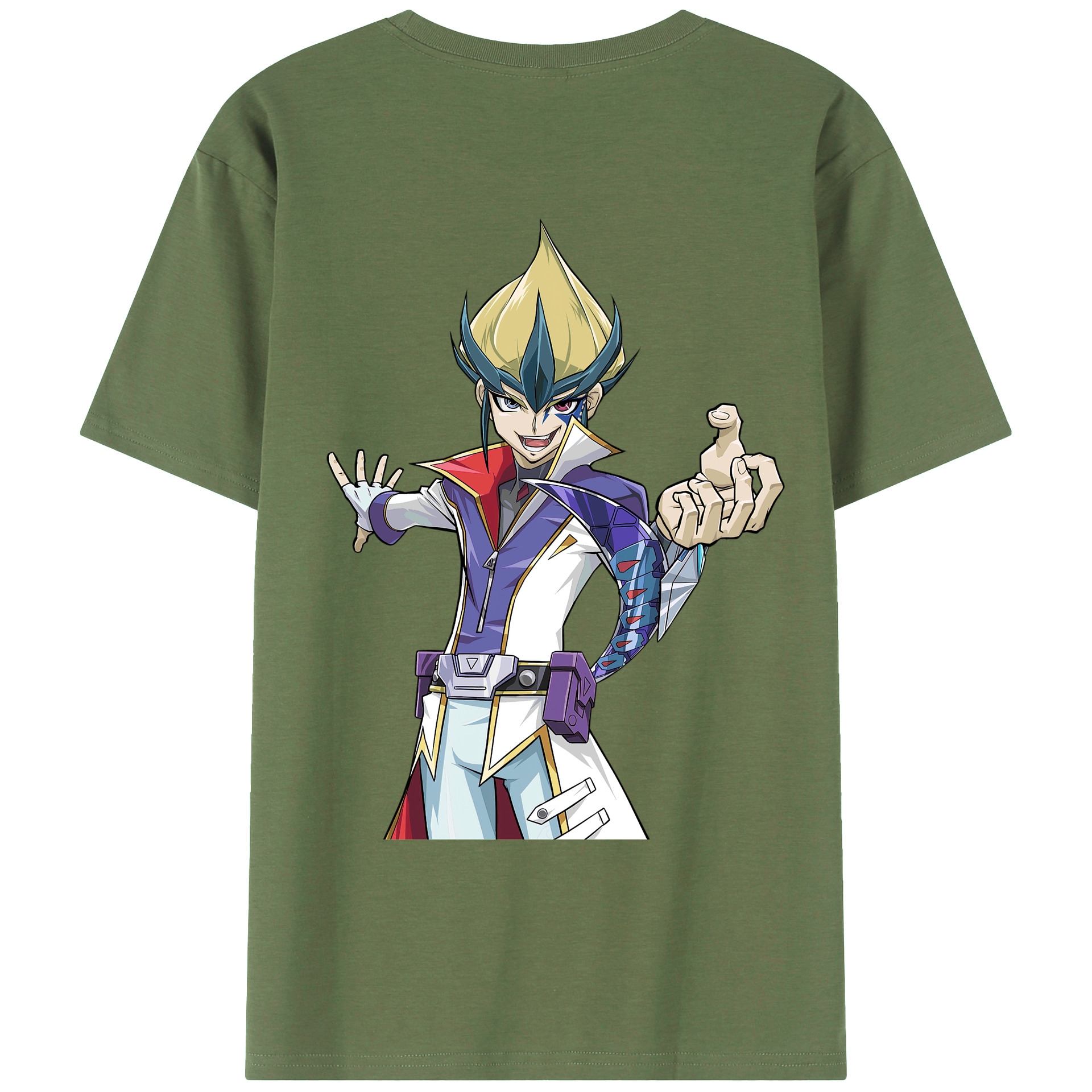 （画像用） 遊☆戯☆王 Yu-Gi-Oh! 綿100％ メンズ半袖Tシャツ（バックプリント） 通気性
